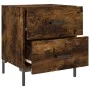 Mesita de noche madera ingeniería roble ahumado 40x35x47,5 cm de vidaXL, Mesitas de noche - Ref: Foro24-827318, Precio: 49,84...
