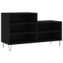 Mueble zapatero madera contrachapada negro 102x36x60 cm en Zapateros y organizadores de calzado | Comprar online en Foru.es