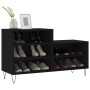 Mueble zapatero madera contrachapada negro 102x36x60 cm en Zapateros y organizadores de calzado | Comprar online en Foru.es