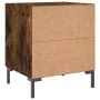 Smoked oak engineered wood bedside table 40x35x47.5 cm by vidaXL, Nightstands - Ref: Foro24-827318, Price: 49,84 €, Discount: %