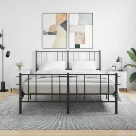 Mesita noche 2 uds madera ingeniería blanco brillo 40x35x47,5cm de vidaXL, Mesitas de noche - Ref: Foro24-827329, Precio: 104...