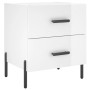 Mesita noche 2 uds madera ingeniería blanco brillo 40x35x47,5cm de vidaXL, Mesitas de noche - Ref: Foro24-827329, Precio: 105...