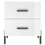 Bedside table 2 units engineered wood glossy white 40x35x47.5cm by vidaXL, Nightstands - Ref: Foro24-827329, Price: 104,47 €,...