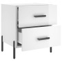 Mesita noche 2 uds madera ingeniería blanco brillo 40x35x47,5cm de vidaXL, Mesitas de noche - Ref: Foro24-827329, Precio: 105...