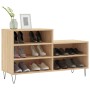 Mueble zapatero madera contrachapada roble Sonoma 102x36x60 cm en Zapateros y organizadores de calzado | Comprar online en Foru.