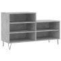 Mueble zapatero madera contrachapada gris hormigón 102x36x60 cm en Zapateros y organizadores de calzado | Comprar online en Foru