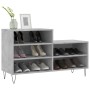 Mueble zapatero madera contrachapada gris hormigón 102x36x60 cm en Zapateros y organizadores de calzado | Comprar online en Foru