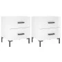 Nightstand 2 pcs glossy white engineered wood 40x35x47.5cm by vidaXL, Nightstands - Ref: Foro24-827313, Price: 97,04 €, Disco...