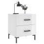 Mesita noche 2 uds madera ingeniería blanco brillo 40x35x47,5cm de vidaXL, Mesitas de noche - Ref: Foro24-827313, Precio: 98,...