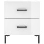 Mesita noche 2 uds madera ingeniería blanco brillo 40x35x47,5cm de vidaXL, Mesitas de noche - Ref: Foro24-827313, Precio: 98,...