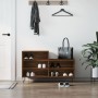 Mueble zapatero madera contrachapada roble marrón 102x36x60 cm en Zapateros y organizadores de calzado | Comprar online en Foru.
