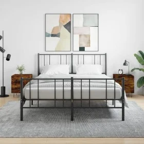 Mesita noche 2 uds madera ingeniería roble ahumado 40x35x47,5cm de vidaXL, Mesitas de noche - Ref: Foro24-827303, Precio: 82,...