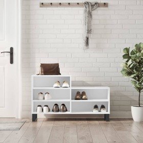 Mueble zapatero madera contrachapada blanco 102x36x60 cm en Zapateros y organizadores de calzado | Comprar online en Foru.es