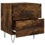 Mesita noche 2 uds madera ingeniería roble ahumado 40x35x47,5cm de vidaXL, Mesitas de noche - Ref: Foro24-827303, Precio: 82,...