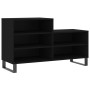 Mueble zapatero madera contrachapada negro 102x36x60 cm en Zapateros y organizadores de calzado | Comprar online en Foru.es