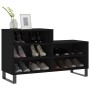 Mueble zapatero madera contrachapada negro 102x36x60 cm en Zapateros y organizadores de calzado | Comprar online en Foru.es