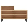Mueble zapatero madera contrachapada roble Sonoma 102x36x60 cm en Zapateros y organizadores de calzado | Comprar online en Foru.