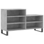 Mueble zapatero madera contrachapada gris hormigón 102x36x60 cm en Zapateros y organizadores de calzado | Comprar online en Foru