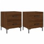 Mesita noche 2 uds madera ingeniería marrón roble 40x35x47,5 cm de vidaXL, Mesitas de noche - Ref: Foro24-827323, Precio: 64,...