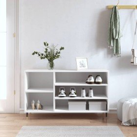 Mueble zapatero madera contrachapada blanco 102x36x60 cm en Zapateros y organizadores de calzado | Comprar online en Foru.es