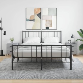 Mesita noche 2 uds madera ingeniería gris hormigón 40x35x47,5cm de vidaXL, Mesitas de noche - Ref: Foro24-827333, Precio: 71,...