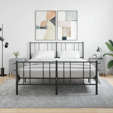 Mesita noche 2 uds madera ingeniería gris hormigón 40x35x47,5cm de vidaXL, Mesitas de noche - Ref: Foro24-827333, Precio: 71,...