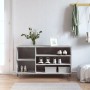 Mueble zapatero madera contrachapada gris hormigón 102x36x60 cm en Zapateros y organizadores de calzado | Comprar online en Foru