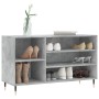 Mueble zapatero madera contrachapada gris hormigón 102x36x60 cm en Zapateros y organizadores de calzado | Comprar online en Foru