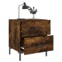 Mesita noche 2 uds madera ingeniería roble ahumado 40x35x47,5cm de vidaXL, Mesitas de noche - Ref: Foro24-827319, Precio: 65,...