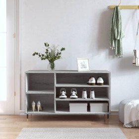 Mueble zapatero madera contrachapada gris Sonoma 102x36x60 cm en Zapateros y organizadores de calzado | Comprar online en Foru.e