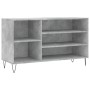 Mueble zapatero madera contrachapada gris hormigón 102x36x60 cm en Zapateros y organizadores de calzado | Comprar online en Foru