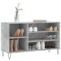 Mueble zapatero madera contrachapada gris hormigón 102x36x60 cm en Zapateros y organizadores de calzado | Comprar online en Foru