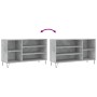 Mueble zapatero madera contrachapada gris hormigón 102x36x60 cm en Zapateros y organizadores de calzado | Comprar online en Foru