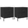 Mesitas de noche 2 uds madera ingeniería negro 40x35x47,5 cm de vidaXL, Mesitas de noche - Ref: Foro24-827327, Precio: 101,22...