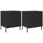 Nightstands 2 pcs black engineered wood 40x35x47.5 cm by vidaXL, Nightstands - Ref: Foro24-827327, Price: 99,85 €, Discount: %
