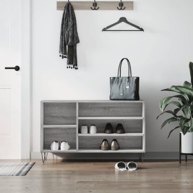Mueble zapatero madera contrachapada gris Sonoma 102x36x60 cm en Zapateros y organizadores de calzado | Comprar online en Foru.e