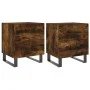 Mesita noche 2 uds madera ingeniería roble ahumado 40x35x47,5cm de vidaXL, Mesitas de noche - Ref: Foro24-827367, Precio: 68,...