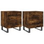 Mesita noche 2 uds madera ingeniería roble ahumado 40x35x47,5cm de vidaXL, Mesitas de noche - Ref: Foro24-827367, Precio: 68,...