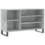 Mueble zapatero madera contrachapada gris hormigón 102x36x60 cm en Zapateros y organizadores de calzado | Comprar online en Foru
