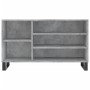 Mueble zapatero madera contrachapada gris hormigón 102x36x60 cm en Zapateros y organizadores de calzado | Comprar online en Foru