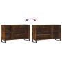 Mueble zapatero madera contrachapada roble ahumado 102x36x60 cm en Zapateros y organizadores de calzado | Comprar online en Foru