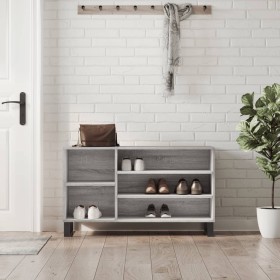 Mueble zapatero madera contrachapada gris Sonoma 102x36x60 cm en Zapateros y organizadores de calzado | Comprar online en Foru.e