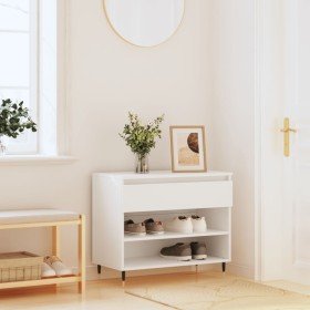 Mueble zapatero madera contrachapada blanco 70x36x60 cm en Zapateros y organizadores de calzado | Comprar online en Foru.es