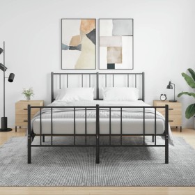 Mesita noche 2 uds madera ingeniería roble Sonoma 40x35x47,5 cm de vidaXL, Mesitas de noche - Ref: Foro24-827331, Precio: 96,...