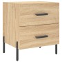 Mesita noche 2 uds madera ingeniería roble Sonoma 40x35x47,5 cm de vidaXL, Mesitas de noche - Ref: Foro24-827331, Precio: 96,...