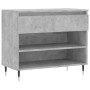 Mueble zapatero madera contrachapada gris hormigón 70x36x60 cm en Zapateros y organizadores de calzado | Comprar online en Foru.