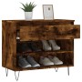 Mueble zapatero madera contrachapada roble ahumado 70x36x60 cm en Zapateros y organizadores de calzado | Comprar online en Foru.