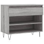 Mueble zapatero madera contrachapada gris Sonoma 70x36x60 cm en Zapateros y organizadores de calzado | Comprar online en Foru.es