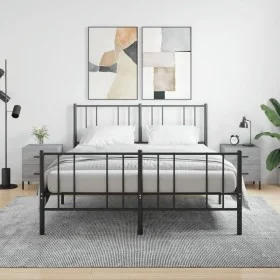 Mesitas noche 2 uds madera ingeniería gris Sonoma 40x35x47,5 cm de vidaXL, Mesitas de noche - Ref: Foro24-827337, Precio: 80,...