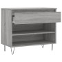 Mueble zapatero madera contrachapada gris Sonoma 70x36x60 cm en Zapateros y organizadores de calzado | Comprar online en Foru.es